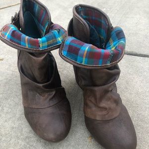 Brown Madden Girl Wedge Booties
